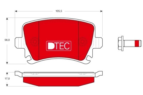 Klocki hamulc. vw passat 05- tyј - TRW GDB1622DTE