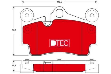 Гальмівні колодки, дискові - TRW GDB1653DTE