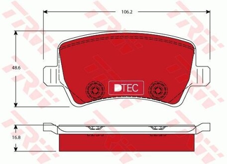 Комплект тормозных колодок - TRW GDB1685DTE