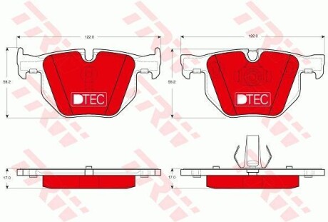 Гальмівні колодки, дискові - TRW GDB1730DTE