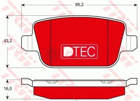 Klocki hamulc. ford mondeo 07- tyј - TRW GDB1732DTE