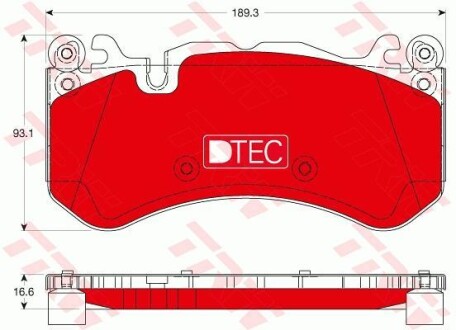 Klocki hamulc. mercedes c216 cl-klasa 06- przуd - (0044207620, 0044208920, 0044209520) TRW GDB1734DTE