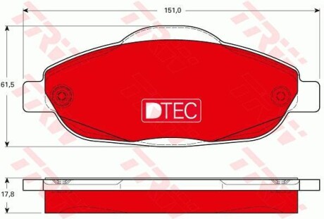 Klocki hamulc. peugeot 308 07- przуd - TRW GDB1761DTE