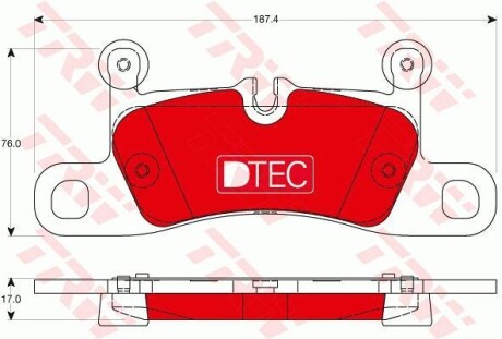 Klocki hamulc. vw touareg 10- tyј - TRW GDB1875DTE