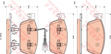 Фото 2 - Гальмівні колодки TRW GDB1887