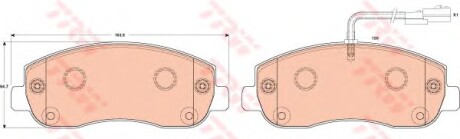 Гальмівні колодки дискові передні (Nissan Opel Renault) - (410602889R, 4106000Q0L, 410604386R) TRW GDB1910