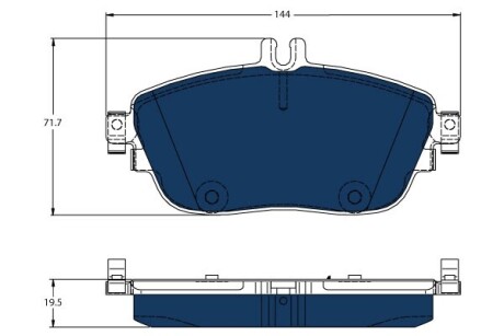 Гальмівні колодки, дискові - (41060HG00B, 410605DA0B, 410605DA0A) TRW GDB1932BTE