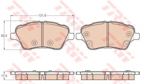 Гальмівні колодки дискові передні (Ford) - TRW GDB1959