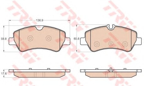 Тормозные колодки дисковые задние (Ford) - (1763916, 1840037, BK212M008AA) TRW GDB1968