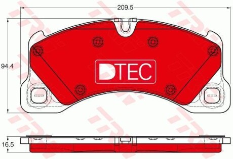 Klocki hamulc. vw touareg 10- przуd - TRW GDB1969DTE