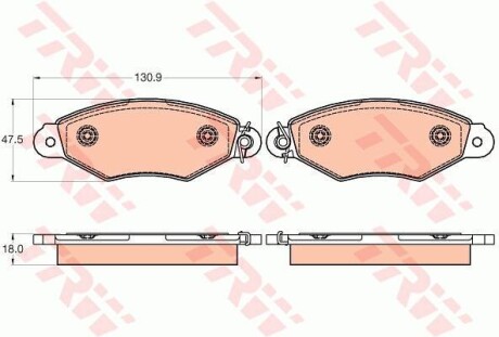 Гальмівні колодки, дискові - TRW GDB2024