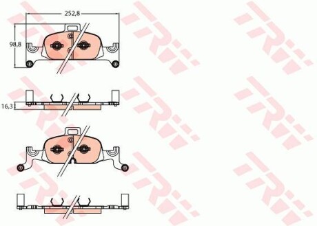 Klocki ham lucas audi a4 15-, a5 f53 16-, q5 16- prz?d - (4K0698151AB, 4K0698151E, 4K10698151AB) TRW GDB2126