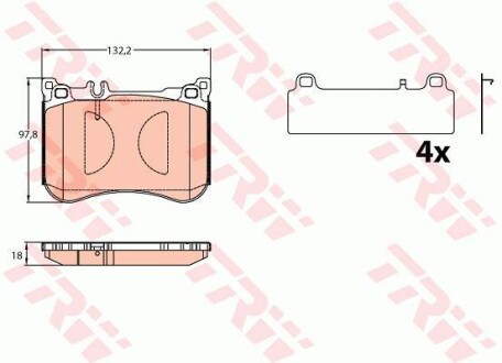 Гальмівні колодки, дискові - TRW GDB2144