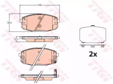 Гальмівні колодки, дискові - TRW GDB2192