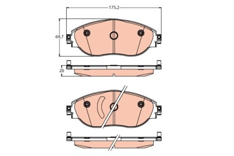 Колодки дискового гальма - (3Q0698151) TRW GDB2219