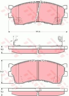 Комплект тормозных колодок, дисковый тормоз - (0K2N13328Z, 0K2N13328ZA, 58115FDA00) TRW GDB3245