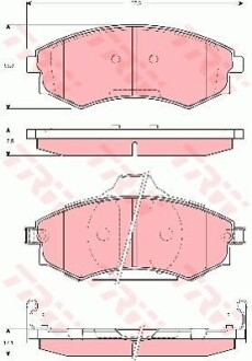 Комплект тормозных колодок, дисковый тормоз - (5810129A00, 5810129A20, 5810129A50) TRW GDB3283