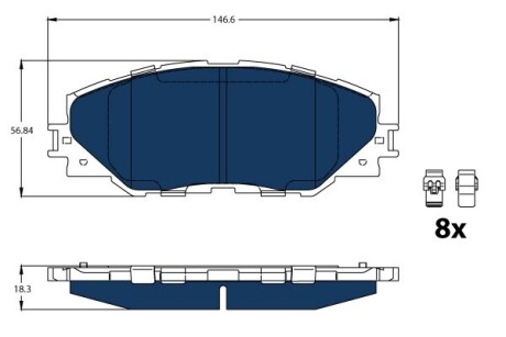 Гальмівні колодки, дискові - TRW GDB3424BTE