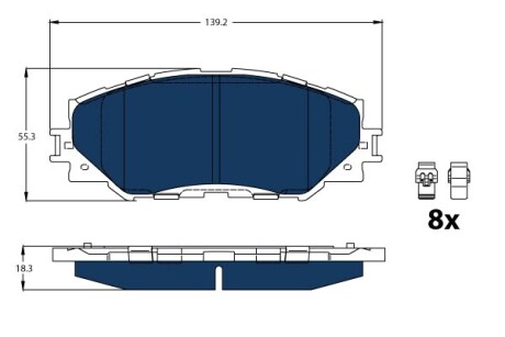 Гальмівні колодки, дискові - TRW GDB3425BTE