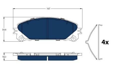 Гальмівні колодки, дискові - TRW GDB3484BTE