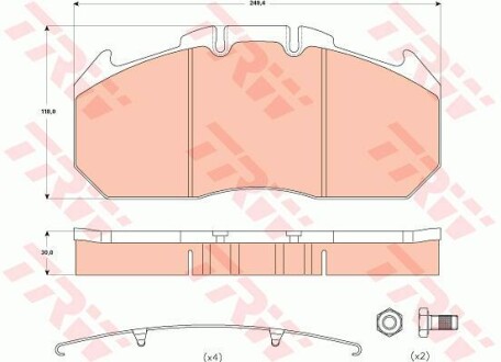 Фото 3 - Тормозные колодки TRW GDB5086