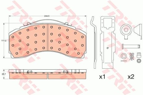 Фото 2 - Тормозные колодки TRW GDB5111