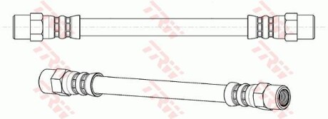 Фото 2 - Тормозной шланг TRW PHA286