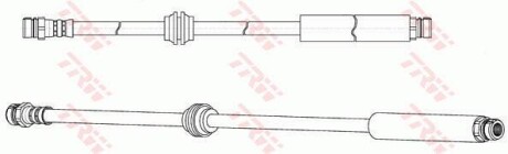 Шланг тормозной зад. VOLKSWAGEN Caddy 04/04-08/10 - (2K0611775K, 2K0611775L, 2K0611775S) TRW PHA566