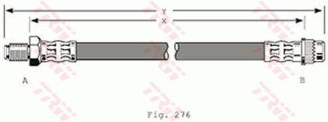 Фото 2 - Тормозной шланг TRW PHB373