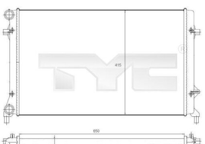 Радиатор, охлаждение двигателя - TYC 702-0025