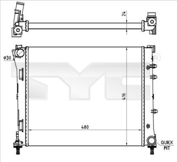 Теплообменник - (bs518005aa, 51785398, 1820603) TYC 709-0023-R