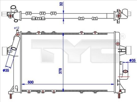 Теплообменник - (09192586, 1300209, 9129517) TYC 725-0039-R