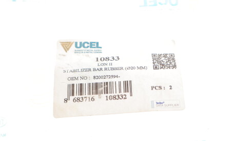 Фото 2 - Втулка стабілізатора UC-EL 10833