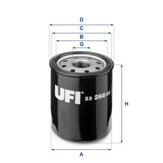 Масляный фильтр - (1520870J0A, 1520853J0A, 1520870J00) UFI 23.266.00