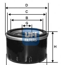 Масляный фильтр - UFI 23.278.00