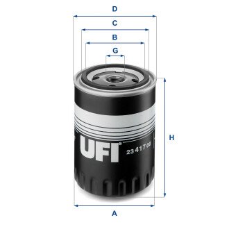 Масляный фильтр - (068115561E, 1318701, 3U7J6714AA) UFI 23.417.00