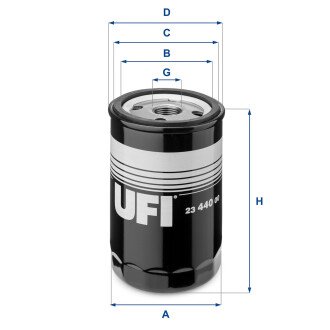 Масляный фильтр - (1097077, 978M6714B4A, 938M6714A2A) UFI 23.440.00