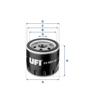 Масляный фильтр - (1651067JG0, 1651084A12000, 8671017369) UFI 23.481.00