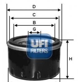Масляный фильтр - UFI 23.583.00