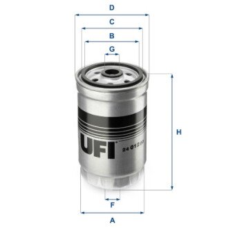 Топливный фильтр - (3192226910, 319223E200, 319222BA00) UFI 24.012.00