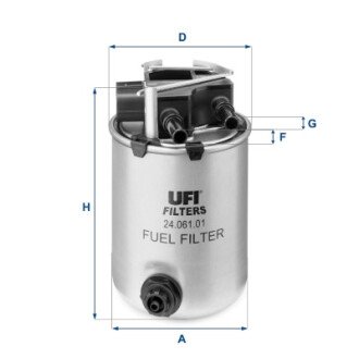 Топливный фильтр - (16400BB50A, 16400BB51A) UFI 24.061.01