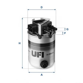 Топливный фильтр - (8660003801, 16400BB51A, 16400BB50A) UFI 24.095.00