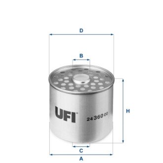 Паливний фільтр - (2236295, 5038883, 601980) UFI 24.360.00