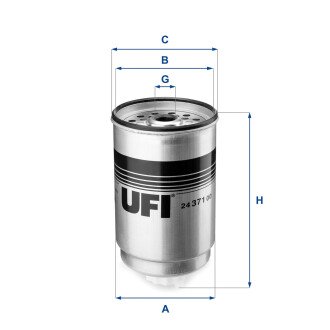 Паливний фільтр - (5020307, 5023362, 6164913) UFI 24.371.00