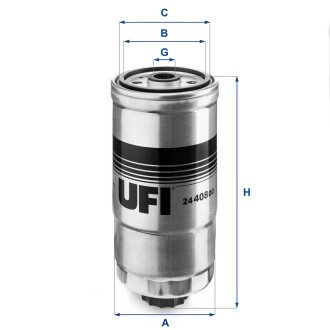 Топливный фильтр - (13322240791, 13322240798, 13322240802) UFI 24.408.00