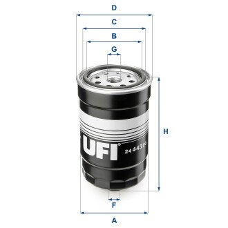 Топливный фильтр - UFI 24.443.00