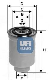Топливный фильтр - UFI 24.465.00