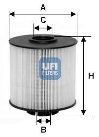 Топливный фильтр - UFI 26.017.00