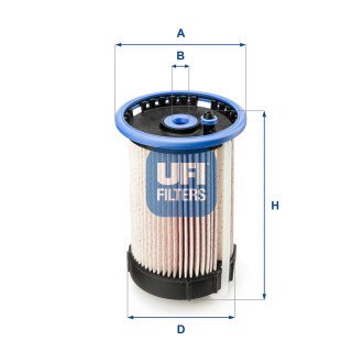 Топливный фильтр - (7N0127177, 7N0127177B, 7N0127177C) UFI 26.032.00