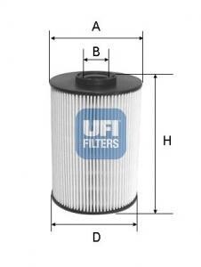 Топливный фильтр - UFI 26.055.00